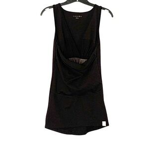 Lalabu Black Small Sleeveless Baby and Mom V Neck Tank Top